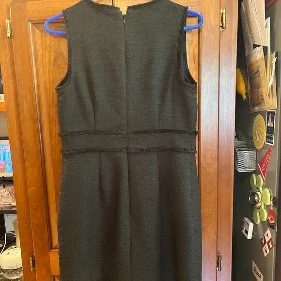 NWT Ann Taylor 6P Black Tweed Flounce Mini Dress - Picture 2 of 3